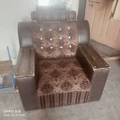 Brown complete sofa set
