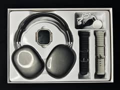 Ultra Smart Watch Series 10 With P9 Headphone With 7 Straps 10 in 1