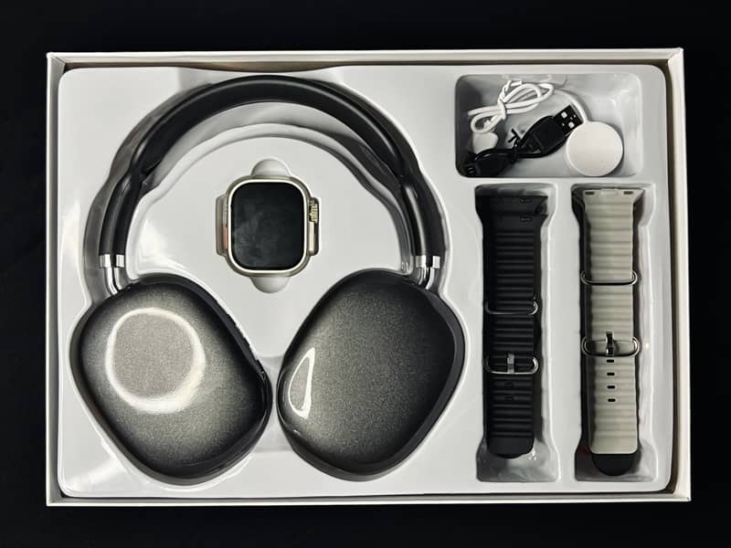 Ultra Smart Watch Series 10 With P9 Headphone With 7 Straps 10 in 1 0
