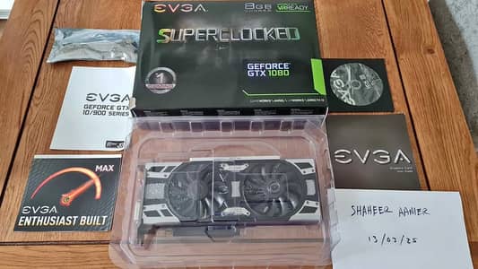 EVGA GeForce GTX 1080 SC 8GB- IN MINT CONDITION