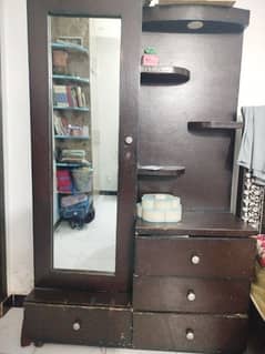 bed set with side tables and dressing table