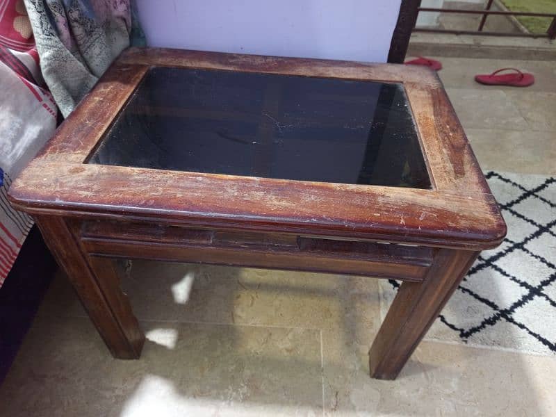 1 center table with 2 said tables with mirror good condition 3