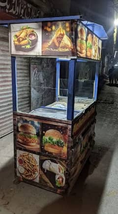 burger shawarma and fries smosay fryer counter
