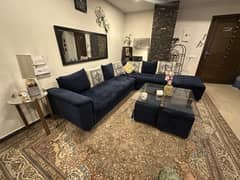L Shaped Sofa with Table and 4 small seats