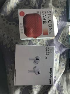 new airpods pro  with red silicone case