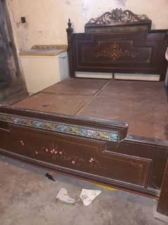 king-size wooden bed without mattress for sale