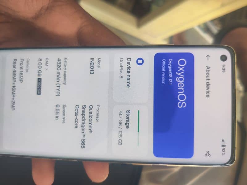 ONEPLUS 8 8gb 128 0
