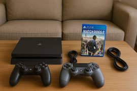 PS4 500GB with 2 Controllers + Watch Dogs 2 | Good Condition