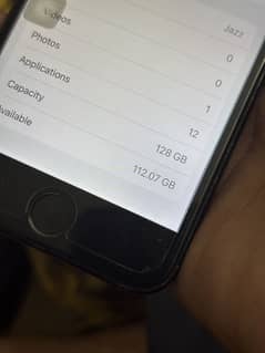 iPhone 7 pta approved black colour 128 gb.