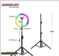 RGB 26cm Portable Ring Light with Adjustable Stand