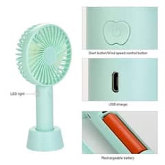 Portable Mini Fan - Rechargeable, Black, Perfect for On-the-Go Cooling