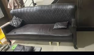 victoria Leather Sofa Set