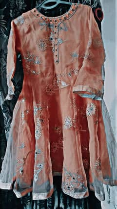 Orange frock trendy classic