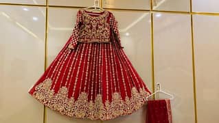 Red and golden barat lahnga