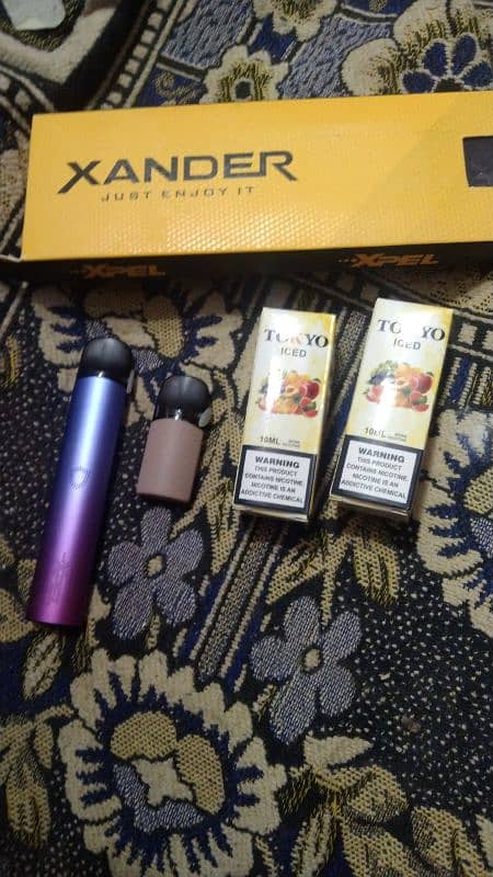 xanaderdevice only one day use with extra coil and 2bottle flavour new 6