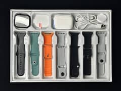 Ultra Smart Watch Series 10 With Airpods Pro 2 With 7 Straps 10 in 1