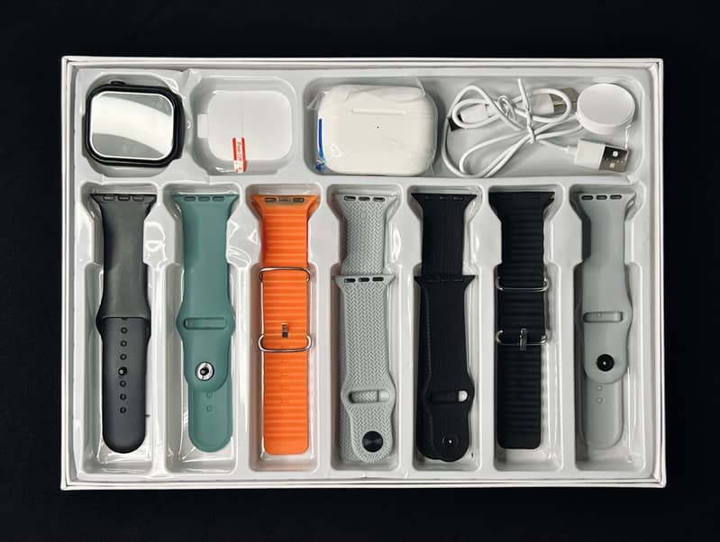 Ultra Smart Watch Series 10 With Airpods Pro 2 With 7 Straps 10 in 1 0