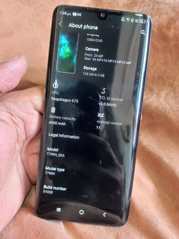 TCL 10 pro NoN PTA Camera google/1+ se acha garentee 1