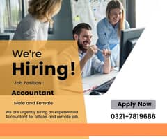 Accountant - Male & Female Staff - Urgent Hiring - Jobs