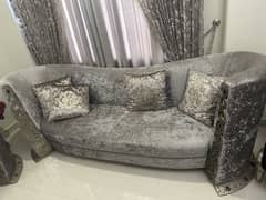 4 seater sofa two sets and 2 single chairs 2 sets