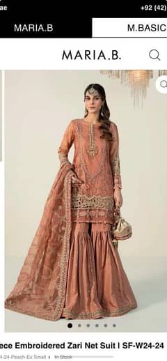 embroided zari net suit