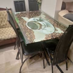 Dining table with six chair