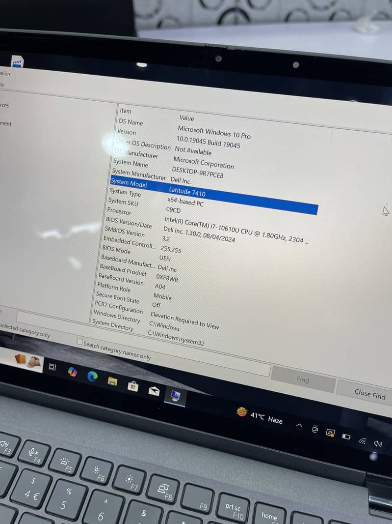 Dell Latitude 7410 core i7-10th Generation 32 Gb ram 256 gb ssd 3