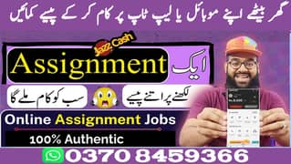 Online Job / Typing job / Assignment Job / Data Entry Job / Online
