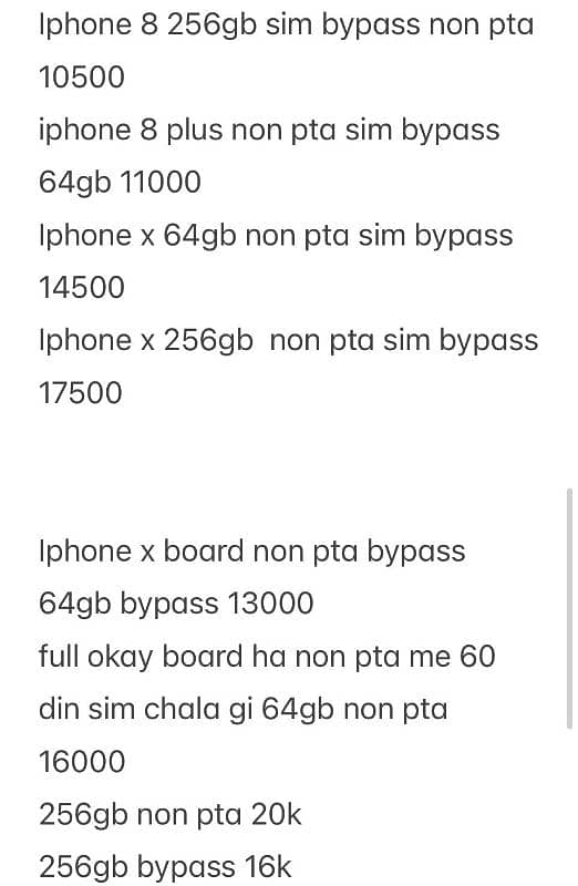 iphone boards available 6 to 12 boards hain bypass bhi non pta x xr 11 6