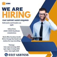 Chat Support Agents | Male & Female Jobs | CSR Required |