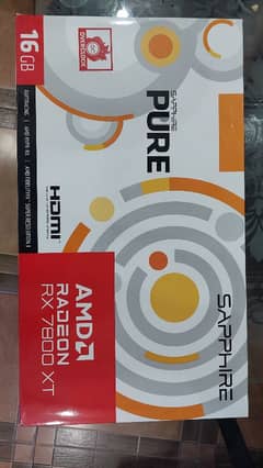 SAPPHIRE PURE 7800xt 16gig GPU
