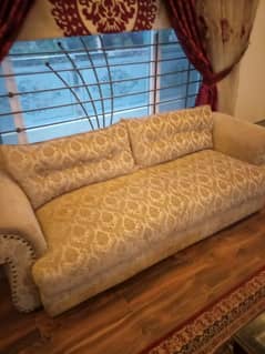 pure wood sofa set Naya kapra Laga hua ha