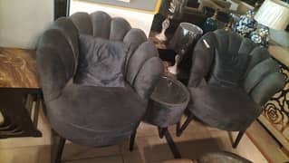 2 Coffee Chairs with Table  Cushioned Comfort for Timeless Durability