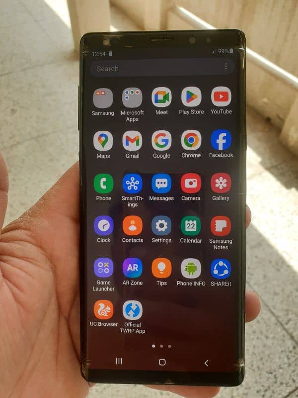 Samsung note9 6/128 dual sim only sim call no chat data of hota he 1