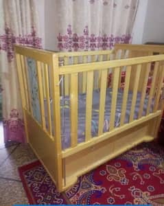 wooden baby cot without matress