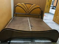 wooden bed