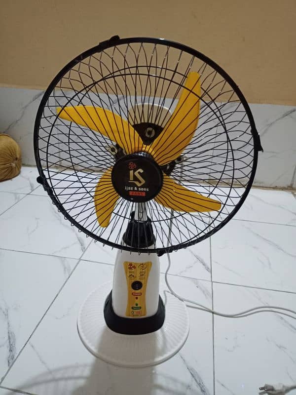 Rechargeable Fan 16" 2 hours battery backup new only 5 days use 1