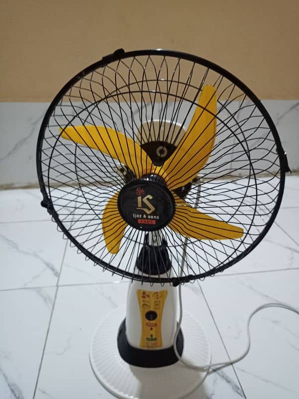 Rechargeable Fan 16" 2 hours battery backup new only 5 days use 4