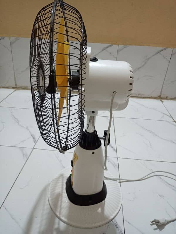 Rechargeable Fan 16" 2 hours battery backup new only 5 days use 5