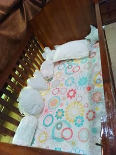 wooden baby cot