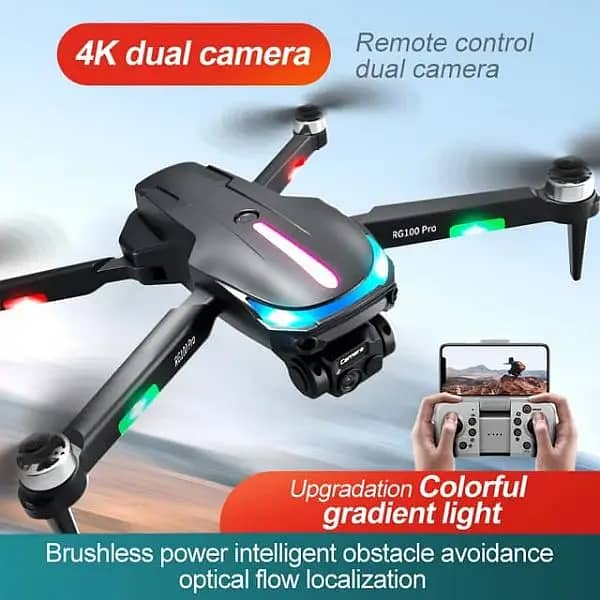 RG100Pro Brushless Motors Drones Foldable Camera Drone 0