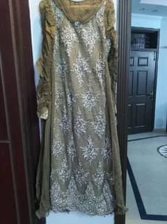 saleem fabrics branded 3 piece net maxy with churidaar pajama n duppta