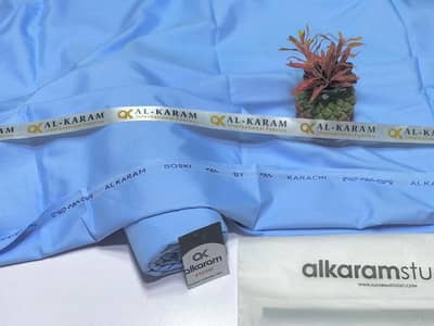 Men’s Unstitched Boski Plain Suit || Sky Blue