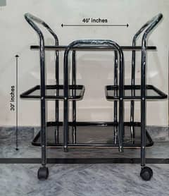 4 tray Tea trolley wheel wali