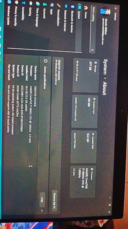 Hp elite book core i7 generation 8th in 10/10 condition with charger 9