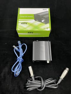 ENRG 48V Phantom Power Supply with XLR 3 Pin Microphone Cable