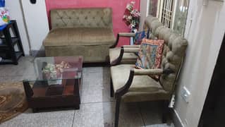 2 seater sofa  with chairs and centre table very comfort / couch
