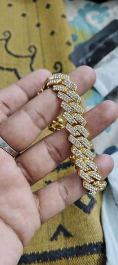 Men gold micro cubin diamonds men bracelet