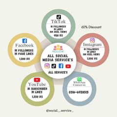 All Social Media Service's Available.