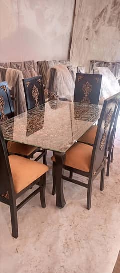 six 6 seater Dining Tables\6 chairs dining\wooden table sale
